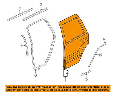 jeep chrysler oem 04 07 liberty rear door shell frame panel right 2002 Jeep Liberty Drivetrain Diagram jeep chrysler oem 04 07 liberty rear door shell frame panel right 55176906ai